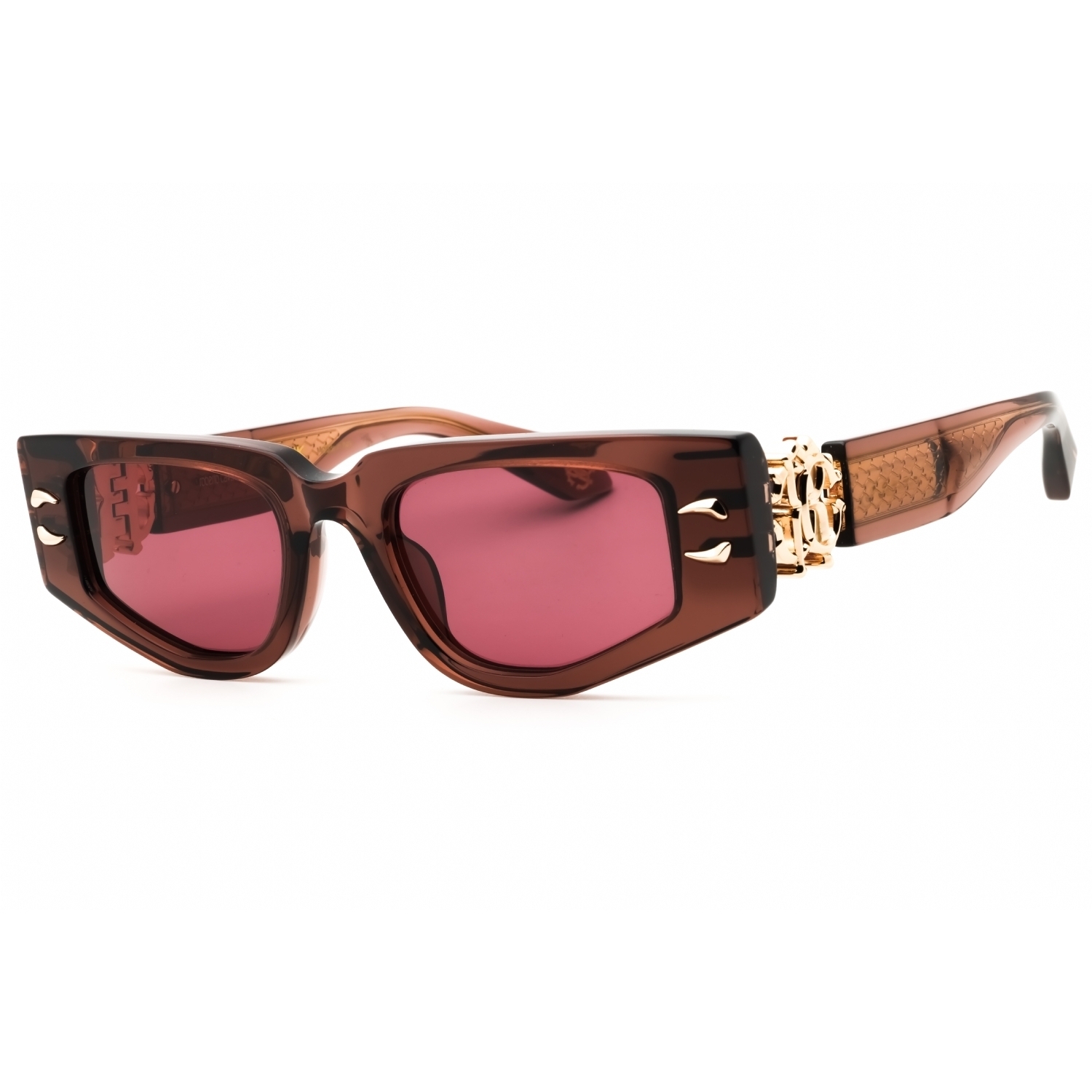 Roberto Cavalli 594169 Sunglasses Transparent Brown Acetate Oval